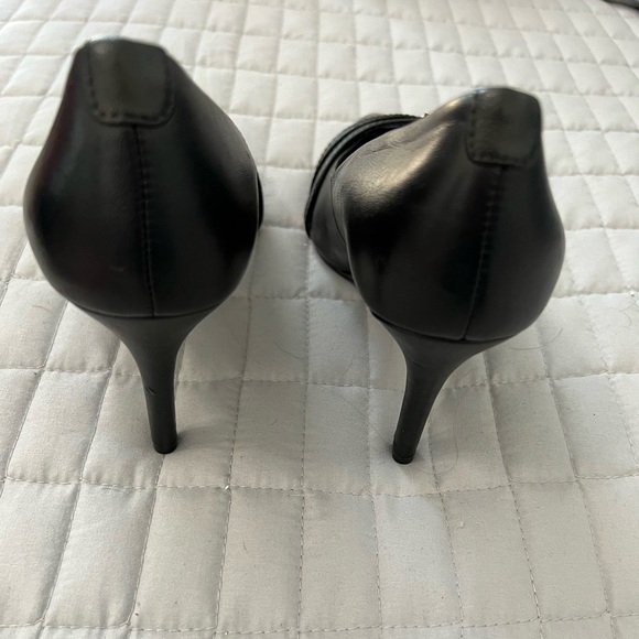 Karl Lagerfeld Black Heels with Rhinestone Buckles - Picture 4 of 6